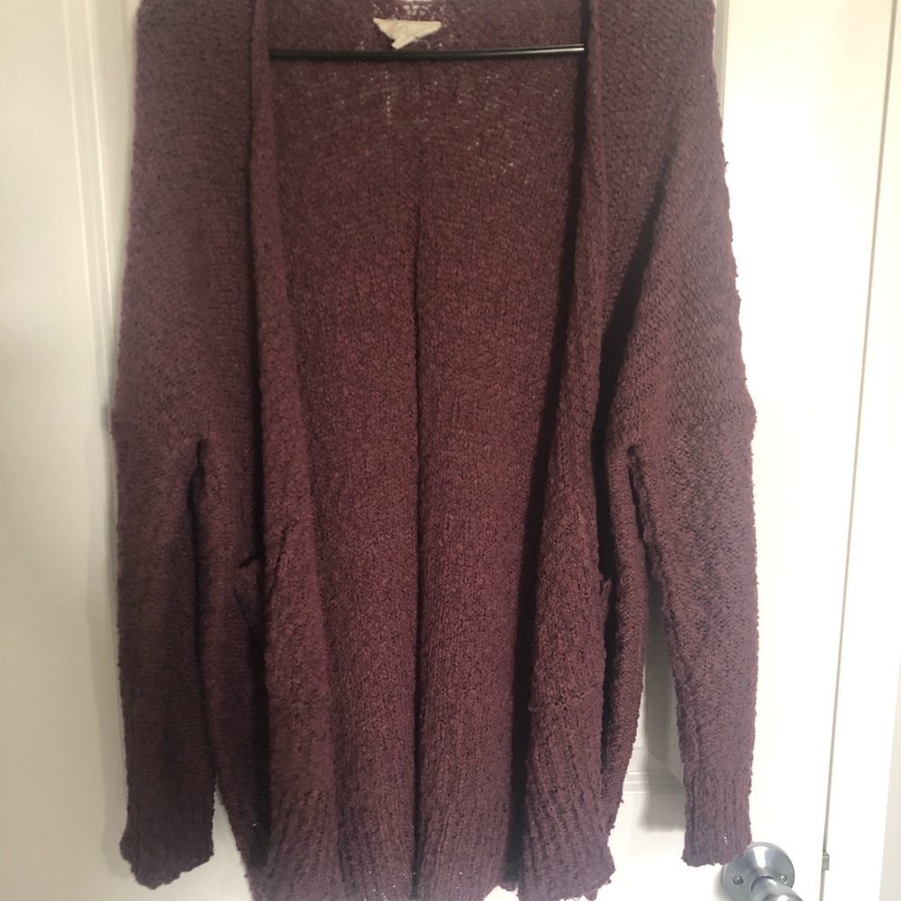 Eggplant cardigan